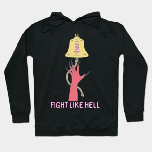 Fight like Hell Halloween Breast Cancer Bell Hoodie